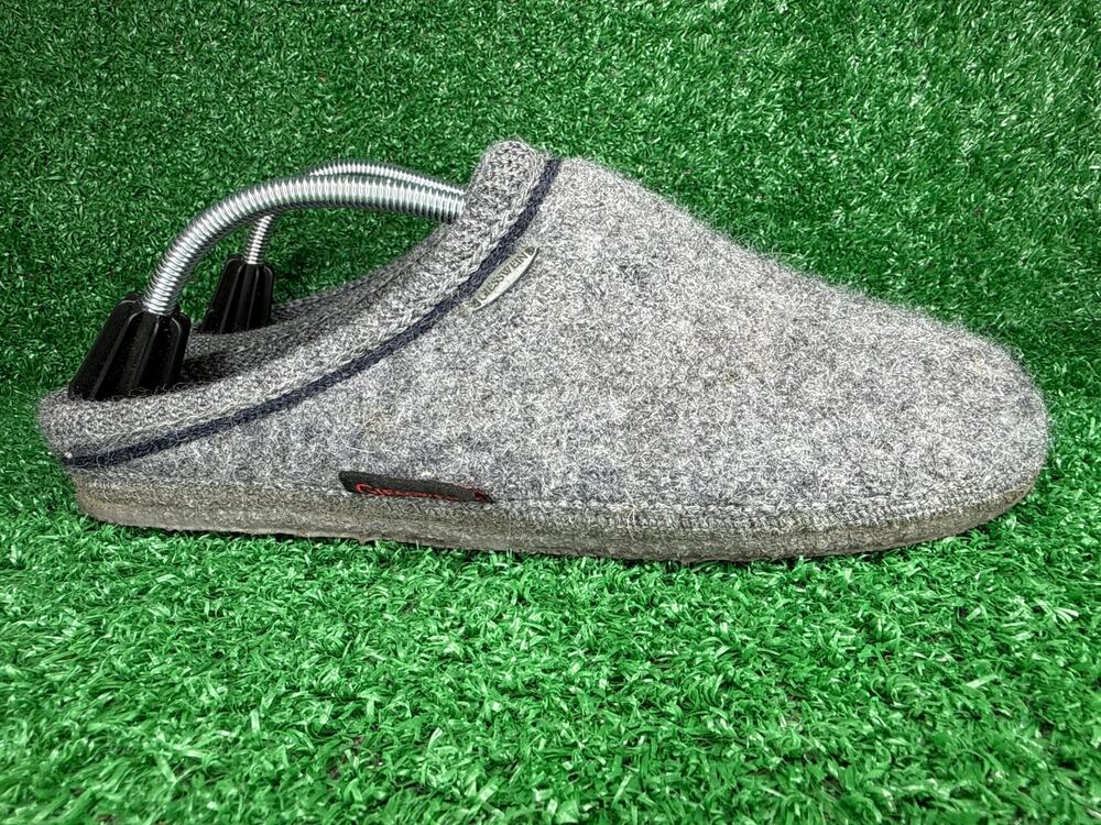 Giesswein Veitsch Wool Slippers Men's Size 10 EU 43 Gray Slip On Mules